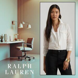 Ralph Lauren Lauren Jeans Company 100% Cotton White Button-Up Shirt (size XL)